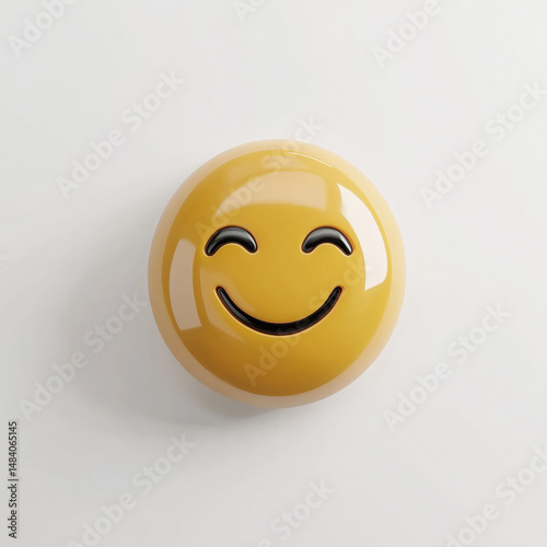 A yellow smiley face with a happy expression. The face is smiling and has a happy expression