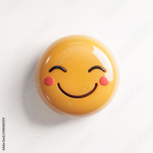 A yellow smiley face with eyes and a mouth. The eyes are closed and the mouth is open, giving the impression of a happy and relaxed expression
