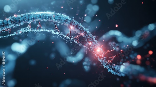 Bispecific antibody in action, digital 3d artwork illustration