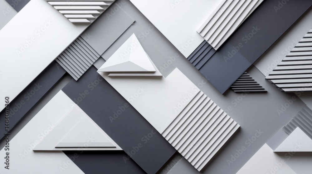 Obraz premium Abstract Geometric Shapes Composition