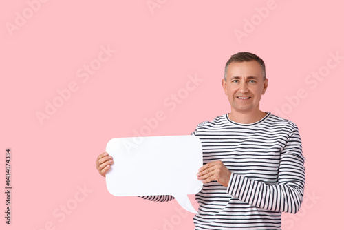 Mature man with blank speec...