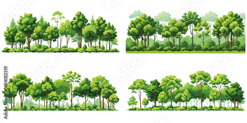 Green Serenity: Nature Tree Landscape Collection