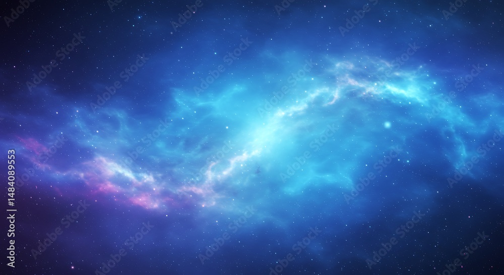 Fototapeta premium Celestial Nebula: A 3D Render of Cosmic Beauty
