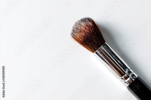 Obraz na płótnie Professional makeup brush closeup isolated on white background. Mockup w salonie