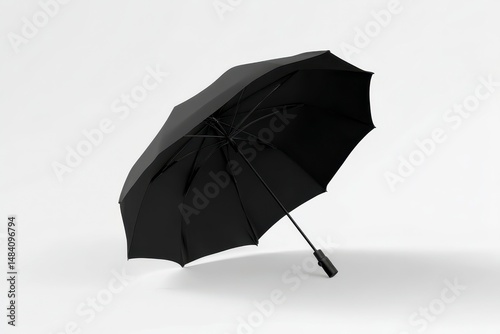 Obraz na płótnie Mockup of a black large folding umbrella without logo w salonie