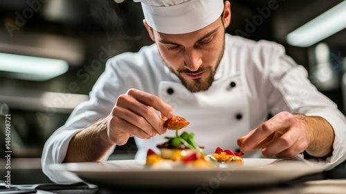 A chef carefully tasting a dish in a high-end kitchen --ar 16:9 --v 6.1 Job ID: 359eea0f-30fb-4c11-9ca0-a8f2b052af78