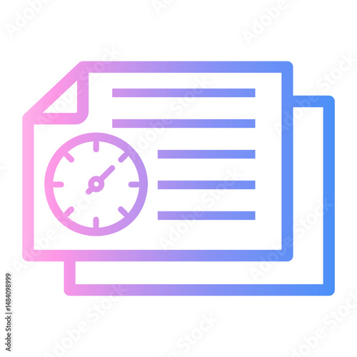 slides Line Gradient Icon