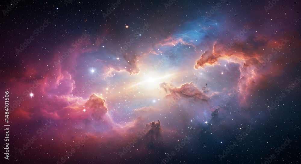Fototapeta premium Cosmic Genesis: A Stellar 3D Render