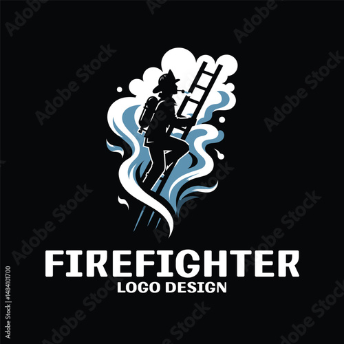 Firefighter Vector Logo Design