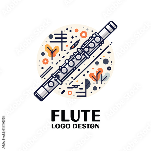  Flute Vector Logo Design