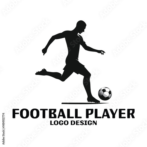 Football Player Vector Logo Design