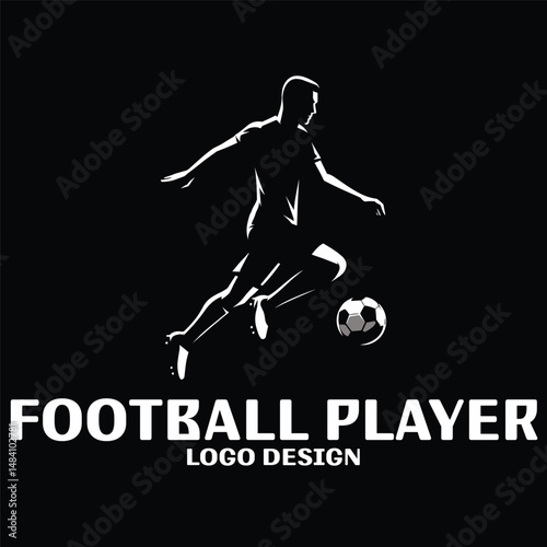 Football Player Vector Logo Design