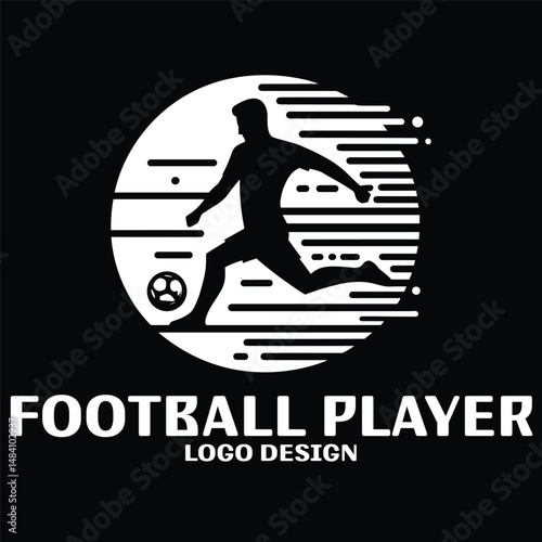 Football Player Vector Logo Design