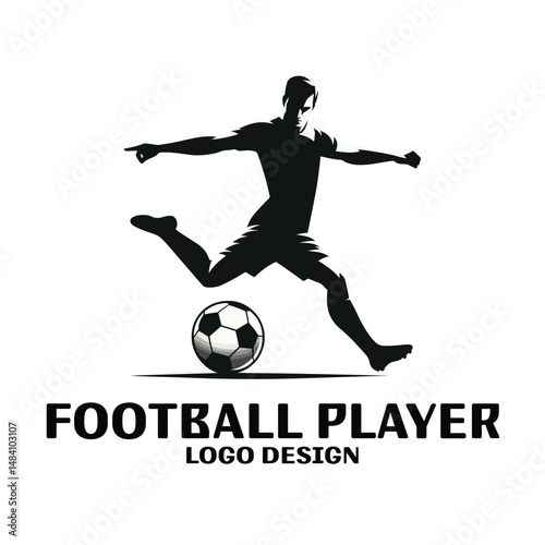 Football Player Vector Logo Design