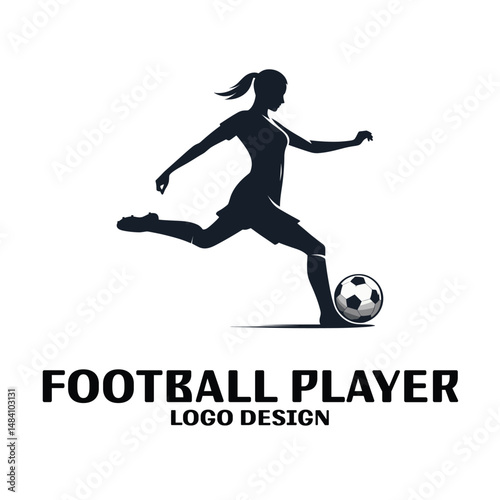 Football Player Vector Logo Design