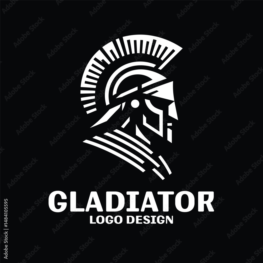 Fototapeta premium Gladiator Vector Logo Design