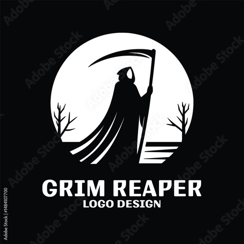 Grim Reaper Vector Logo Design