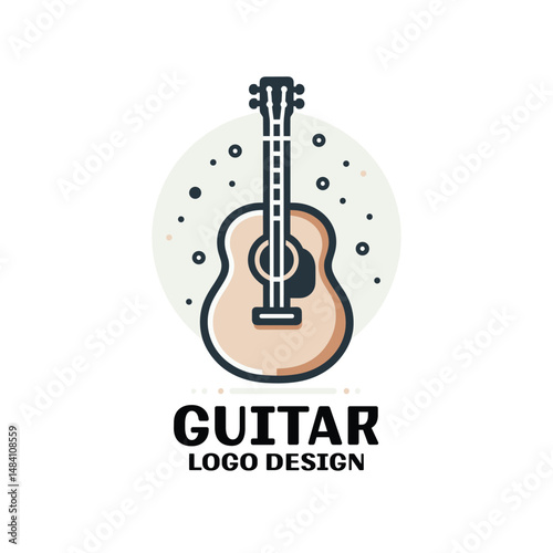 Guitar Vector Logo Design