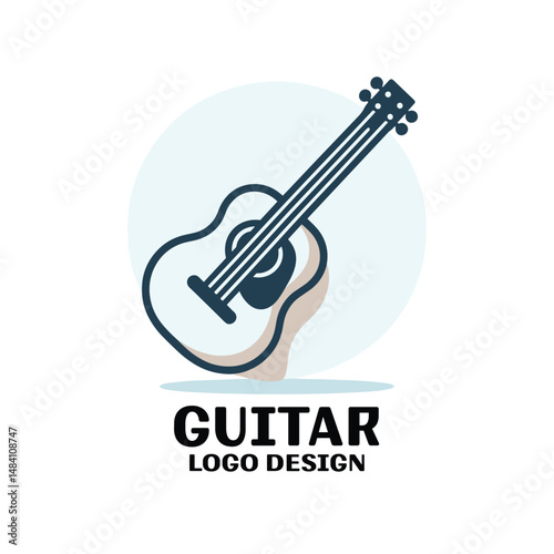 Guitar Vector Logo Design
