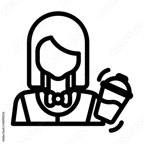 bartender Line Icon