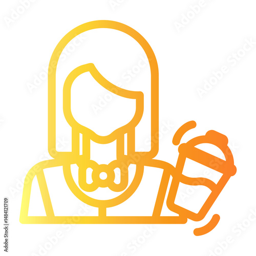 bartender Line Gradient Icon