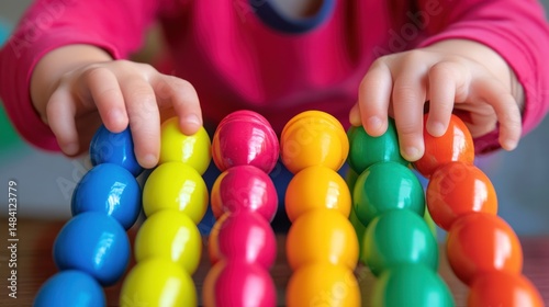 A child using colorful therapy tools for motor skill development --ar 16:9 --v 6.1 Job ID: c3223689-16f8-41db-859a-1933e939fd15