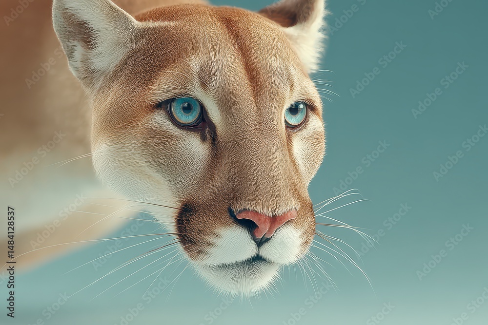 Obraz premium Majestic Cougar Portrait Wild Cat Big Cat Feline Predator Nature Wildlife Animal Ph