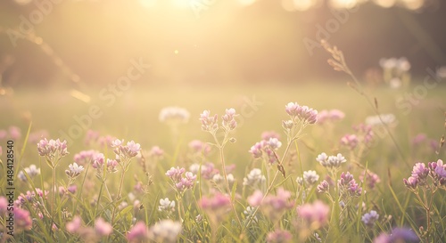 Golden Hour Meadow: Nature's Soft Embrace