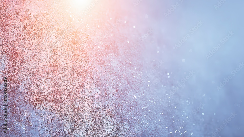 Fototapeta premium Glimmering Dew Drops on Glass Abstract Background Texture