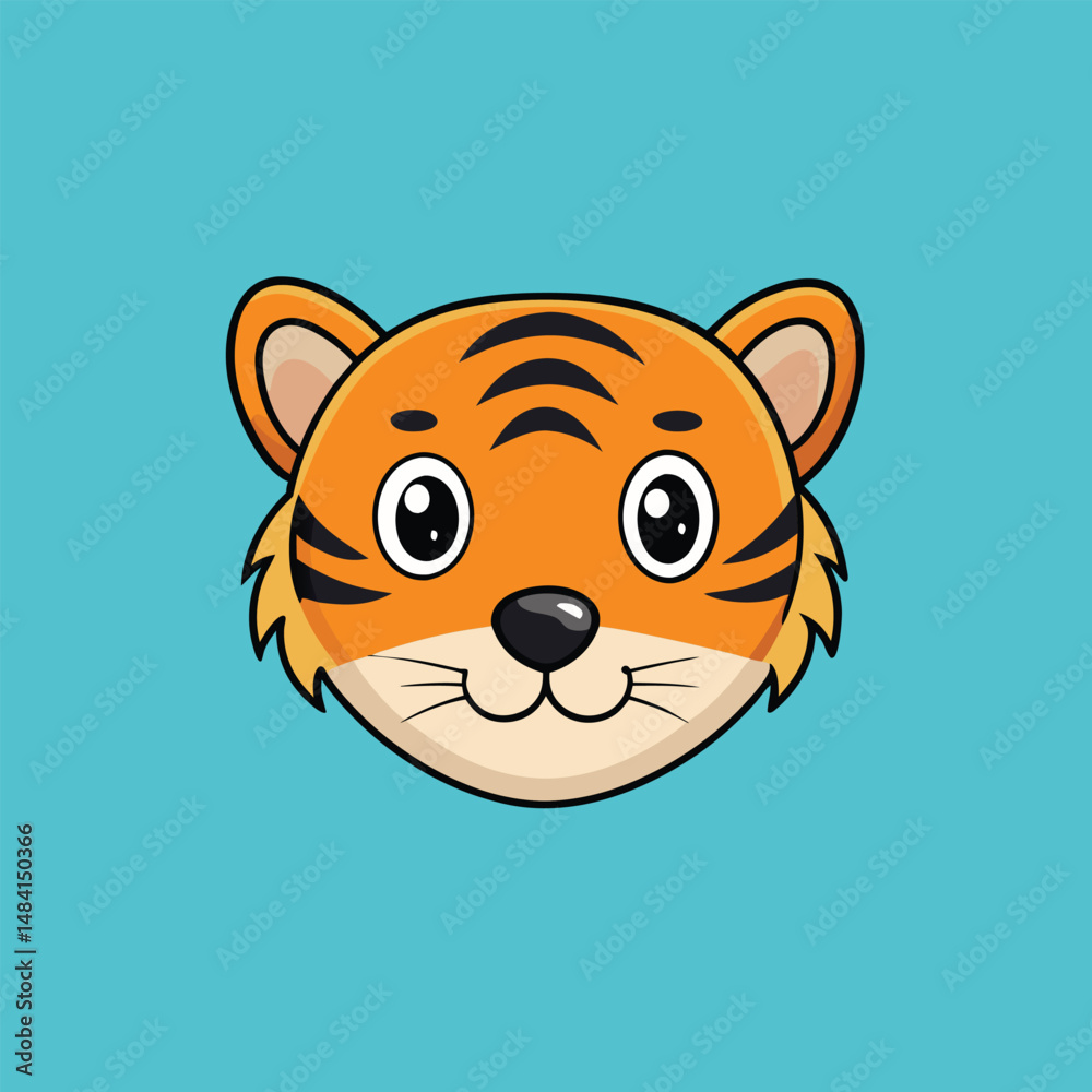 tiger cartoon wild head tiger cartoon wild head