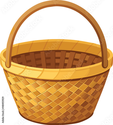 empty basket vector illustration