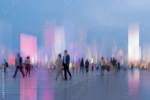 futuristic cityscape reflecting impact of technology on human ethics and morality