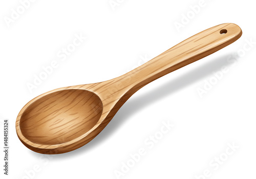 Wooden Spoon Illustration - Kitchen Utensil
