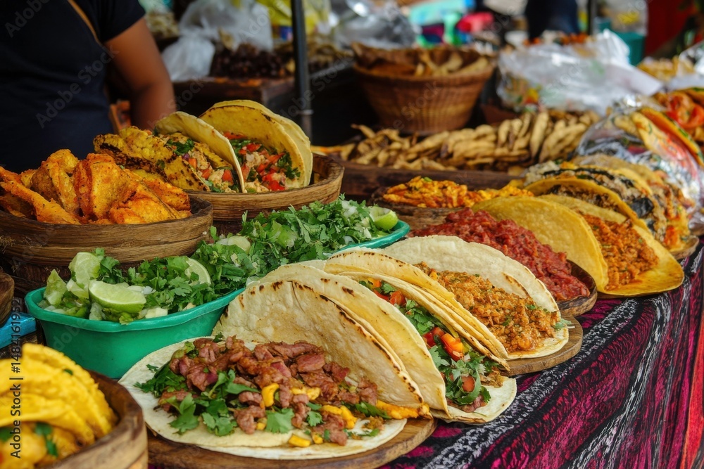 Fototapeta premium tacos on street market
