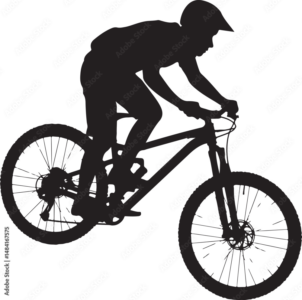 Naklejka premium “Mountain Bike Vector Bundle | MTB Clipart, Cycling SVG, Downhill & Trail Biking Silhouettes for T-Shirts