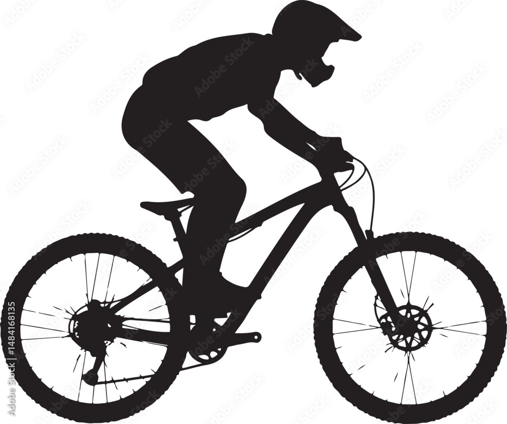 Naklejka premium “Mountain Bike Vector Bundle | MTB Clipart, Cycling SVG, Downhill & Trail Biking Silhouettes for T-Shirts