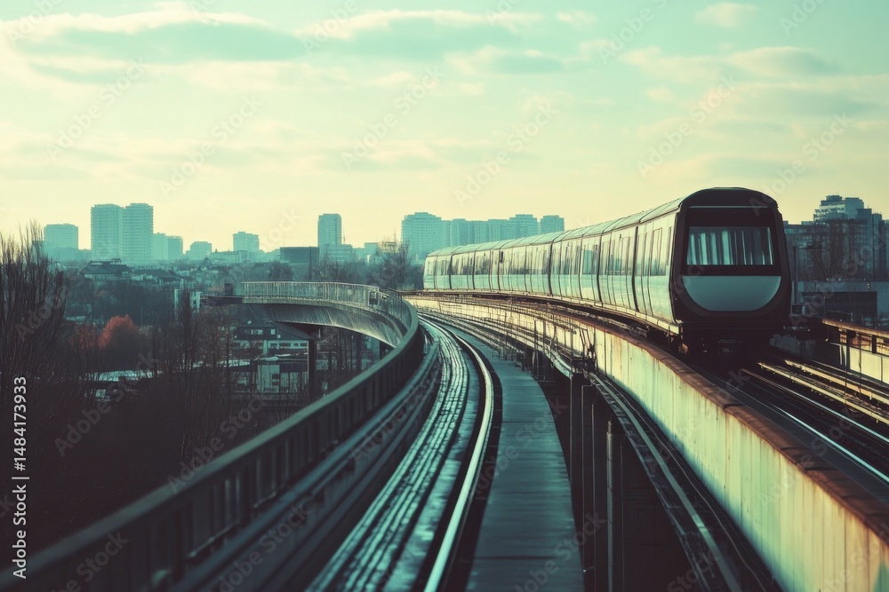 Fototapeta premium monorail in the morning