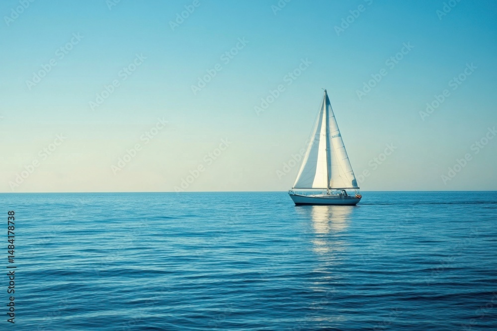 Fototapeta premium sailing boat at the sea