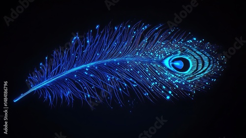 Abstract peacock feather illustration