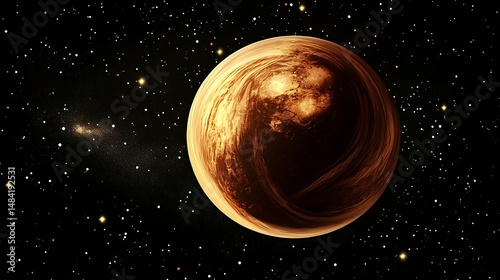 Alien planet in space