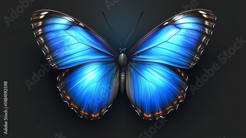 Beautiful blue butterfly