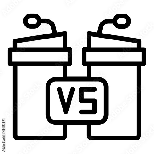debate vs icon line