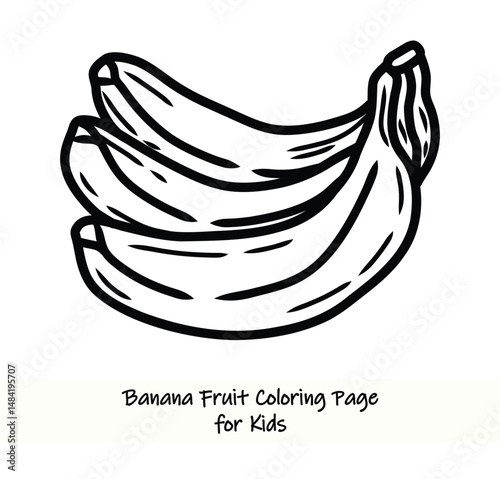 Coloring Banana Fruit For Kids