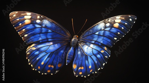 Blue butterfly vivid design