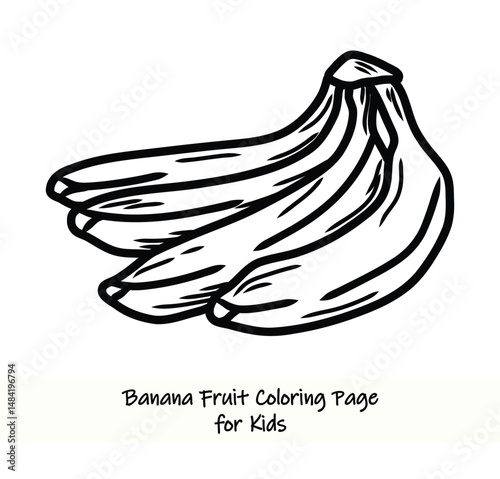 Coloring Banana Fruit For Kids
