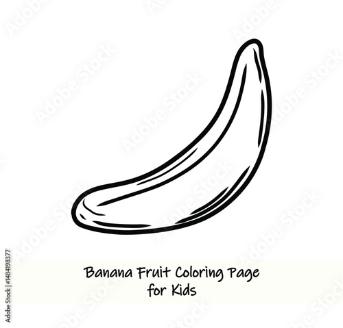 Coloring Banana Fruit For Kids