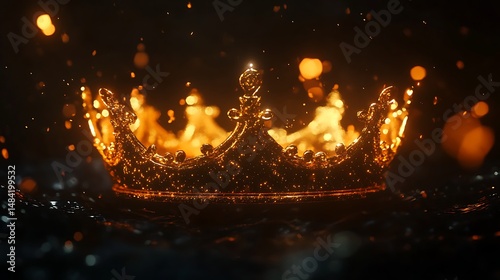 Burning golden crown