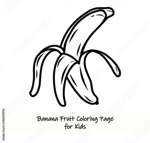 Coloring Banana Fruit For Kids