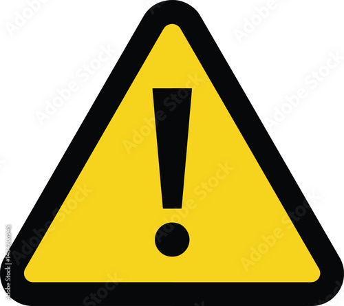 Warning Sign with Exclamation Mark
Yellow and Black Hazard Warning
General Caution Symbol
Alert Sign
Danger Warning Triangle