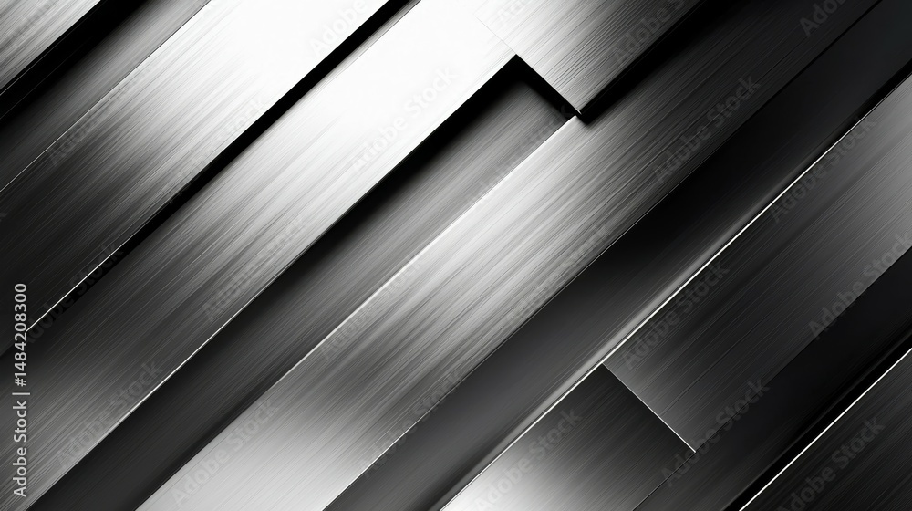 Obraz premium Abstract 3D Metallic Pattern Background - Contemporary Digital Design